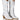 Front View Azalea Wang Andrea Chunky Western Boot In White