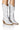 Front View Azalea Wang Andrea Chunky Western Boot In White