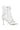 Side View Azalea Wang Annalise Peep Toe Bootie In White