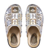 Back View Azalea Wang Anslie Gold Slip On Flat