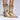 Front View Azalea Wang Appease Gold Embellished Cowboy Boot