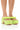 Front View Azalea Wang April Thing Flatform Sandal In Green