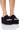 Front View Azalea Wang Aquaria Flatform Sandal In Black