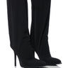 Front View Azalea Wang Ariella Slouch Stiletto Bootie In Black