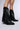 Front View Azalea Wang Armory Embossed Faux Leather Black Cowboy Bootie