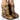 Front View Azalea Wang Aspen Furry Brown Multi Bootie