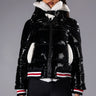 Front View Azalea Wang Aspen Ski Trip Puffer With Varsity Trim