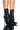 Front View Azalea Wang Astoria Lace Up Stiletto Bootie In Blackpu