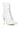 Back View Azalea Wang Astoria Lace Up Stiletto Bootie In White