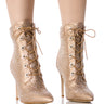 Front View Azalea Wang Auden Gold Embellished Bootie