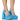 Front View Azalea Wang Avila Chunky Patent Sandal In Blue