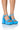 Front View Azalea Wang Avila Chunky Patent Sandal In Blue