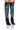 Front View Azalea Wang Axelle Embellished Over The Knee Boot In Black Blue