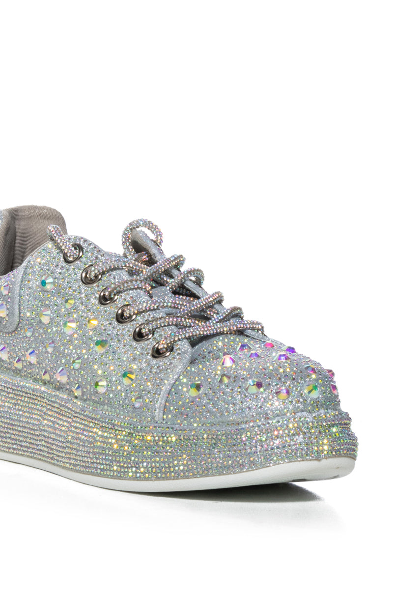 AZALEA WANG AZURE SILVER RHINESTONE SNEAKER – AKIRA