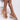 Front View Azalea Wang Ball So Hard Slip On Sandal in Nude