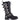 Side View Azalea Wang Ballade Black Embellished Rhinestone Buckle Boot