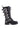 Side View Azalea Wang Ballade Black Embellished Rhinestone Buckle Boot