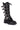 Back View Azalea Wang Ballade Black Embellished Rhinestone Buckle Boot