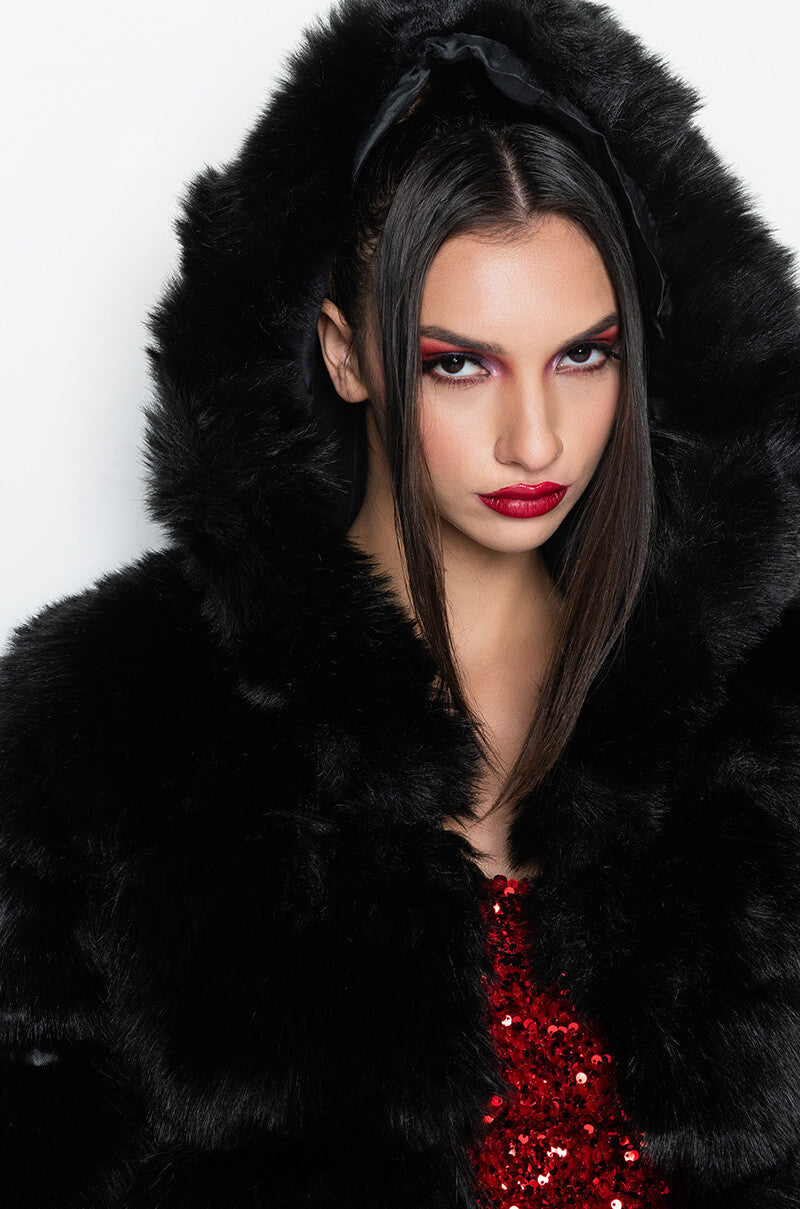 Extra View Azalea Wang Bape Faux Fur Panel Jacket