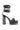 Back View Azalea Wang Bayou Black Rhinestone Platform Sandal