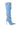 Side View Azalea Wang Bebop Embellished Zipper Detail Stiletto Boot In Denim