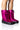 Front View Azalea Wang Becky Metallic Lined Snow Bootie In Pink