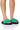 Front View Azalea Wang Bee Flat Sandal In Green