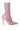 Side View Azalea Wang Behida Pink Sparkle Sock Bootie