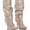 Front View Azalea Wang Beverly Hills Gold Embellished Boot