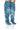 Front View Azalea Wang Bexley Acid Wash Denim Slouch Boot In Blue