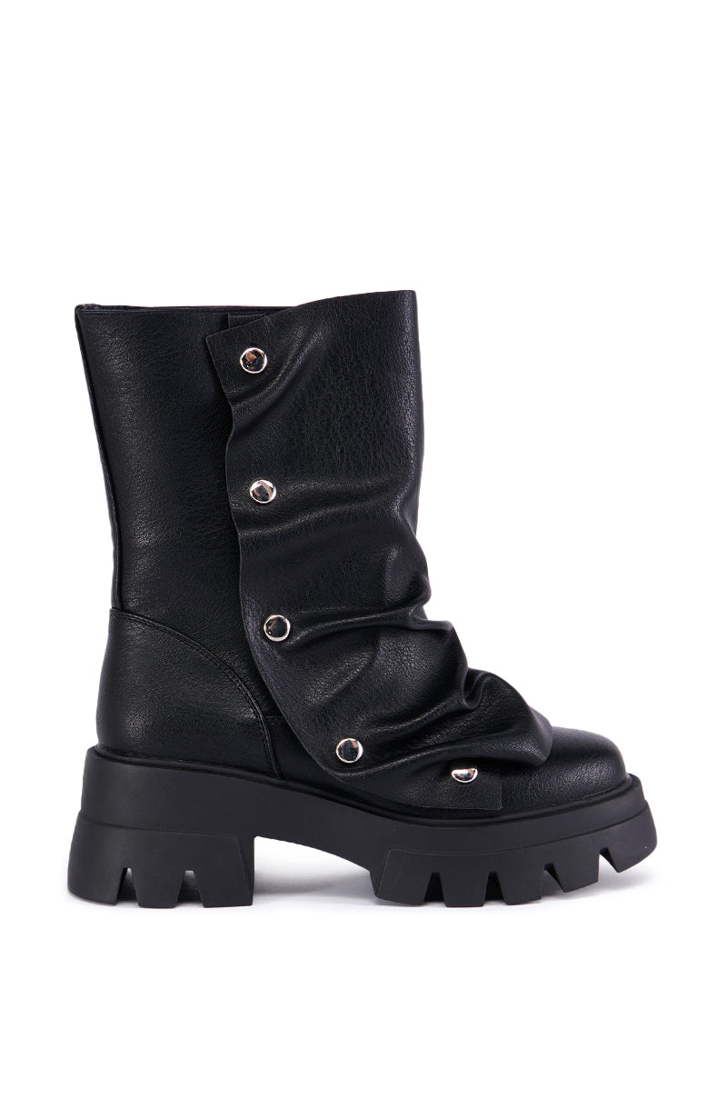 AZALEA WANG BHARTI BLACK SNAP BOOTIE view 0