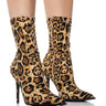 Front View Azalea Wang Big Roar Leopard Bootie