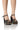 Front View Azalea Wang Birch Embellished Sandal In Black