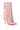 Back View Azalea Wang Blaise Pink Diamond Studded Boot With Flower Detail