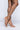 Side View Azalea Wang Bling Bling Lace Up Sandal In Nude in Nude