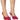 Front View Azalea Wang Blorange Pink Brocade Slingback Pump