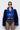 Side View Azalea Wang Blue Nolla Faux Fur Arms Croc Moto Jacket