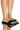 Front View Azalea Wang Bodega Braided Flat Sandal In Black