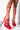 Front View Azalea Wang Bondage Lace Up Stiletto Sandal In Coral in Coral