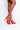Side View Azalea Wang Bondage Lace Up Stiletto Sandal In Coral in Coral