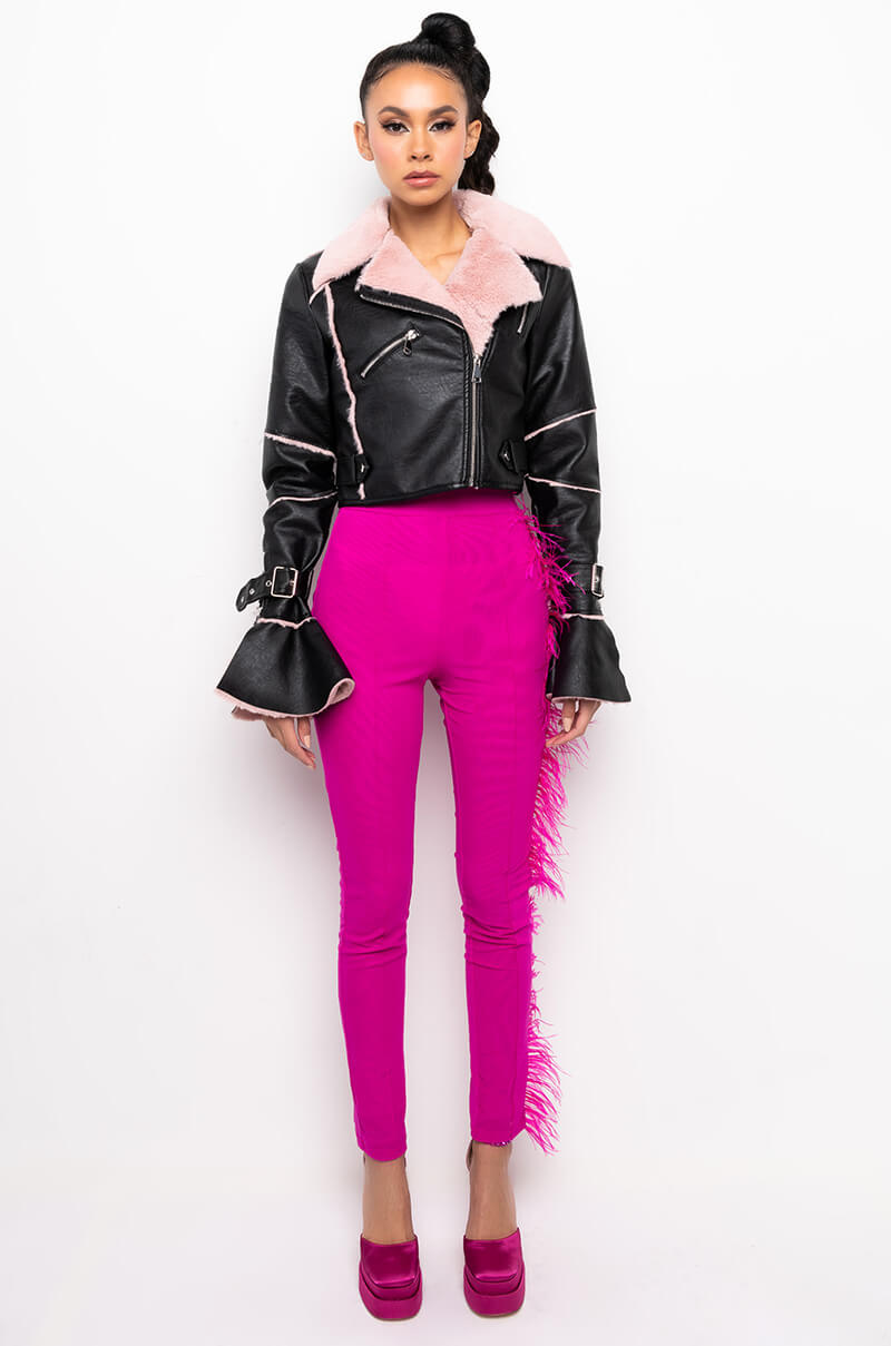 Extra View Azalea Wang Bonded Bell Sleeve Moto