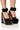 Front View Azalea Wang Boudoir Chunky Platform Pump In Black