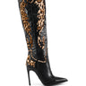 Back View Azalea Wang Briggs Leopard Boot