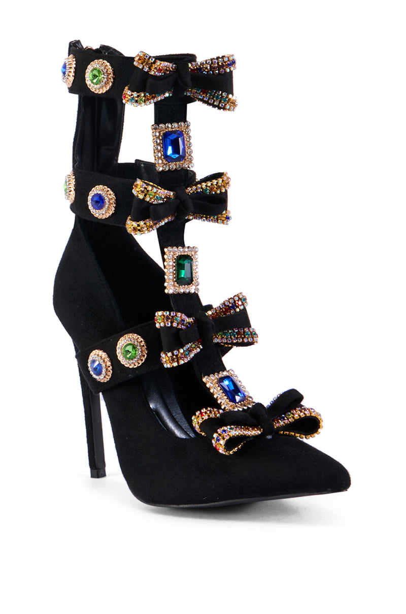 Detail View Azalea Wang Brilliance Black Embellished Pump 3