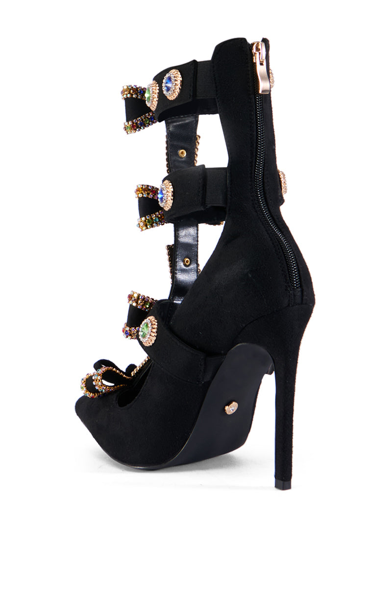 Full View Azalea Wang Brilliance Black Embellished Pump 4