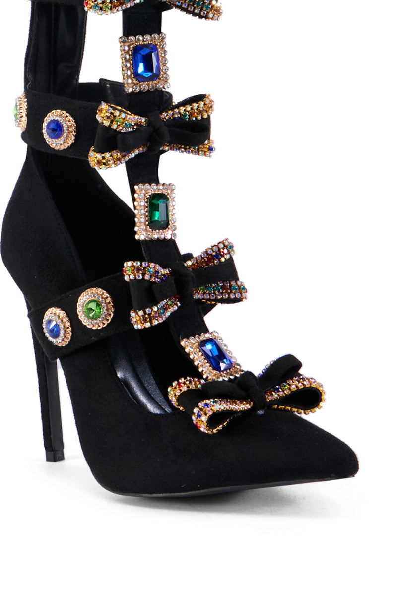 Extra View Azalea Wang Brilliance Black Embellished Pump 5