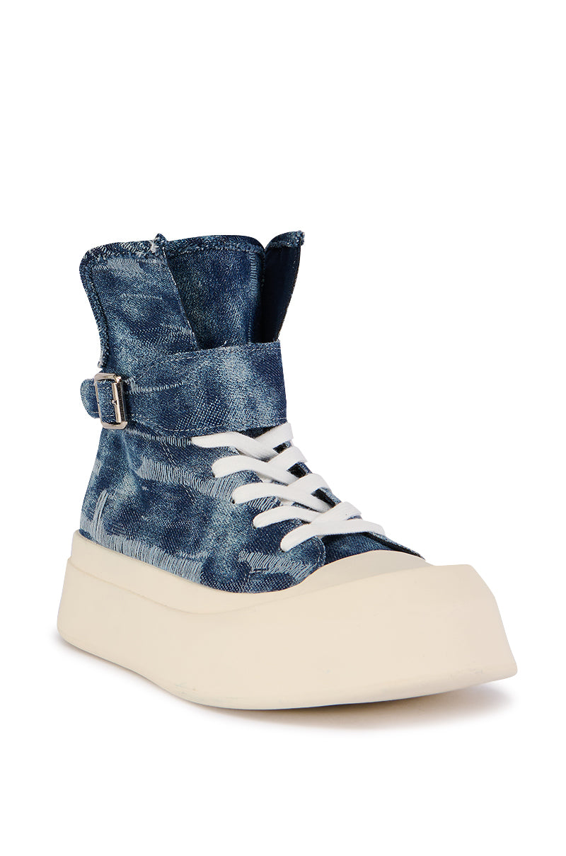Back View Azalea Wang Brinleigh Burgundy Sneaker