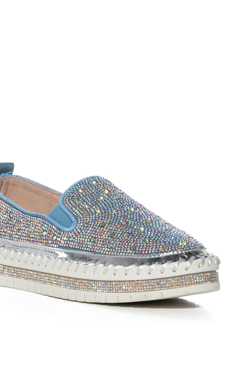 Extra View Azalea Wang Brittany Denim Rhinestone Sneaker