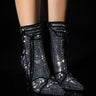 Front View Azalea Wang Brooklyn Baby Stiletto Bootie In Silver