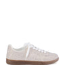 Side View Azalea Wang Bryar Silver Embellished Sneaker